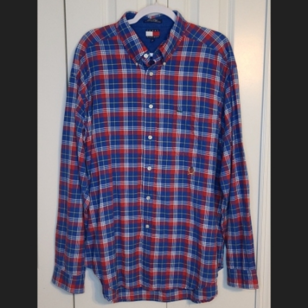 Vintage Tommy Hilfiger Plaid Shirt Size XL